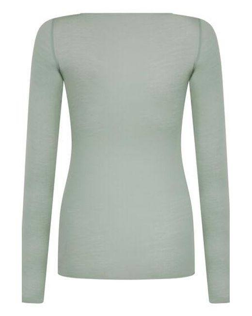 Hunkemöller Green Super Soft Boatneck Shirt With Cashmere