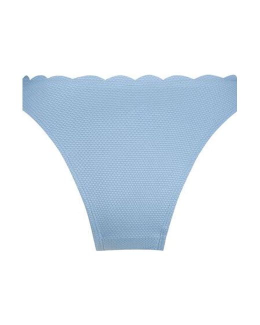 Hunkemöller Blue Scallop High-Leg Bikini Bottoms
