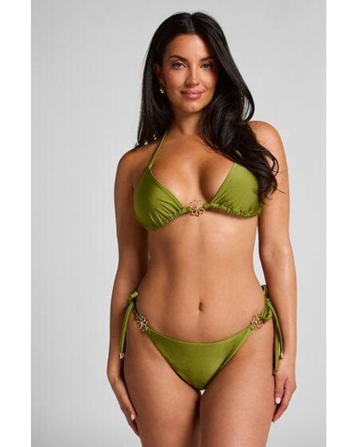 Hunkemöller Green Yucatan High-Leg Bikini Bottoms