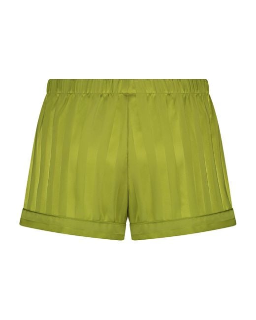 Hunkemöller Green Satin Pyjama Shorts