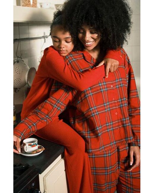 Hunkemöller Red Flannel Pyjama Top