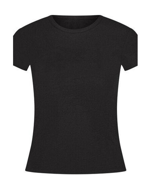 Hunkemöller Black Pyjama Top Rib Essential