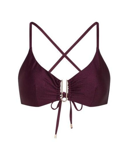 Hunkemöller Purple Costa Bikini Crop Top
