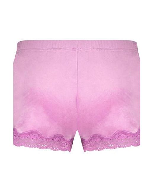 Hunkemöller Purple Velvet Lace Shorts