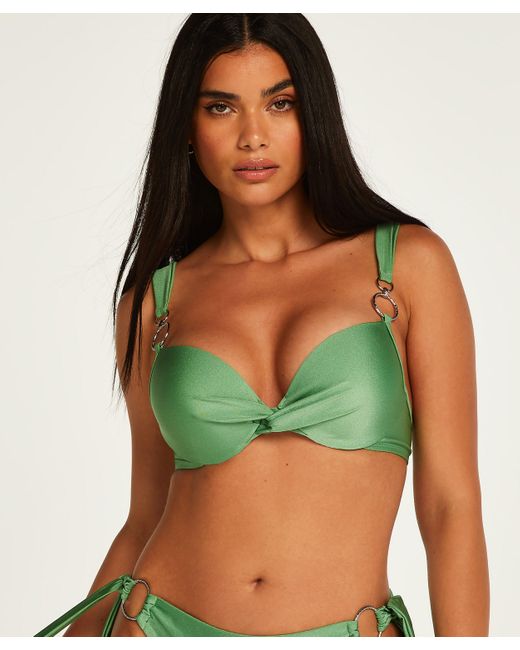 Hunkemöller Green Mauritius Padded Push-up Underwired Bikini Top