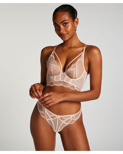Hunkemöller Niet-voorgevormde Longline Beugel Bh Jade in het Brown