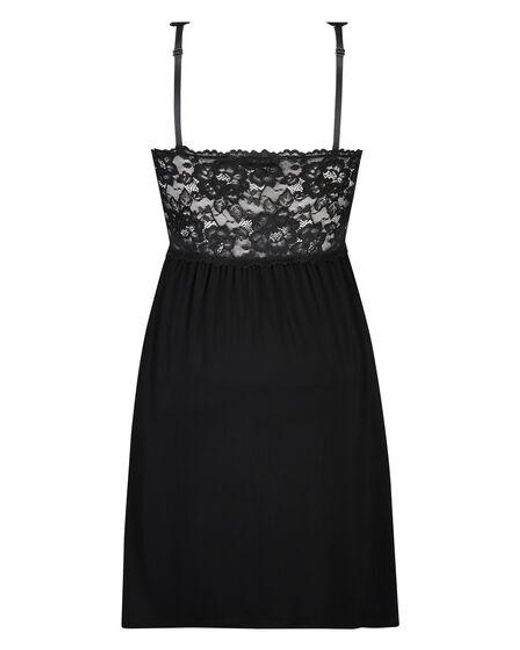 Hunkemöller Black Nora Lace Slip Dress