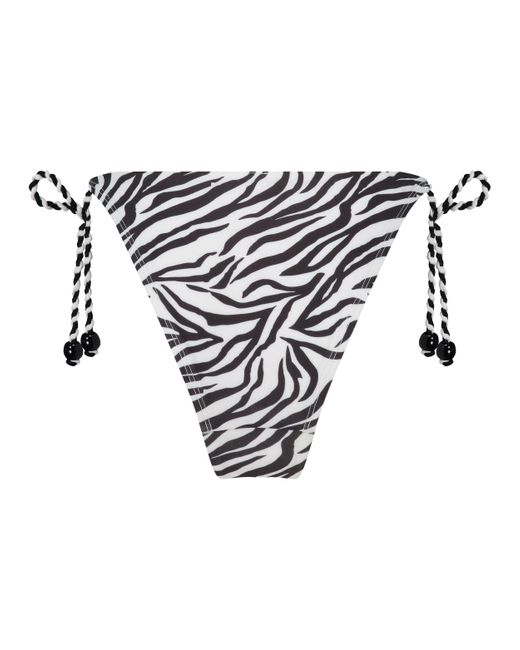 Hunkemöller Cheeky Tanga Bikinibroekje Doha Zebra in het Brown
