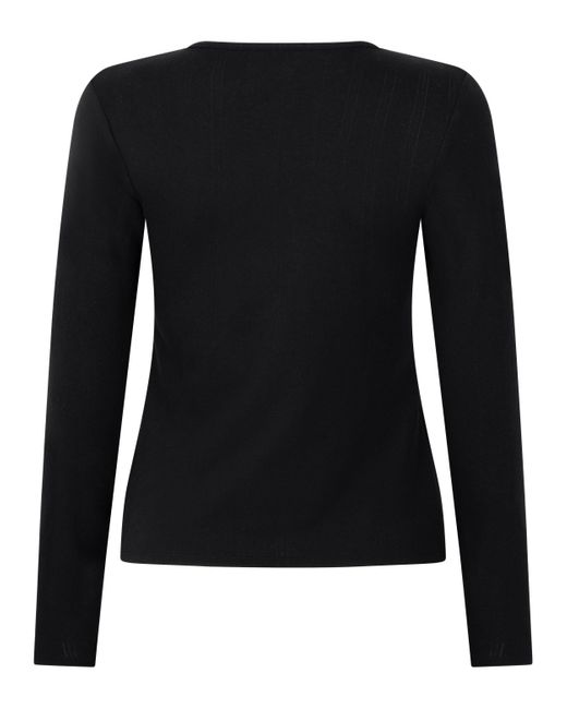 Hunkemöller Black Pyjamahose Pointelle
