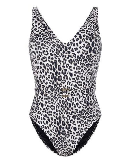 Hunkemöller Badpak Leopard in het Black