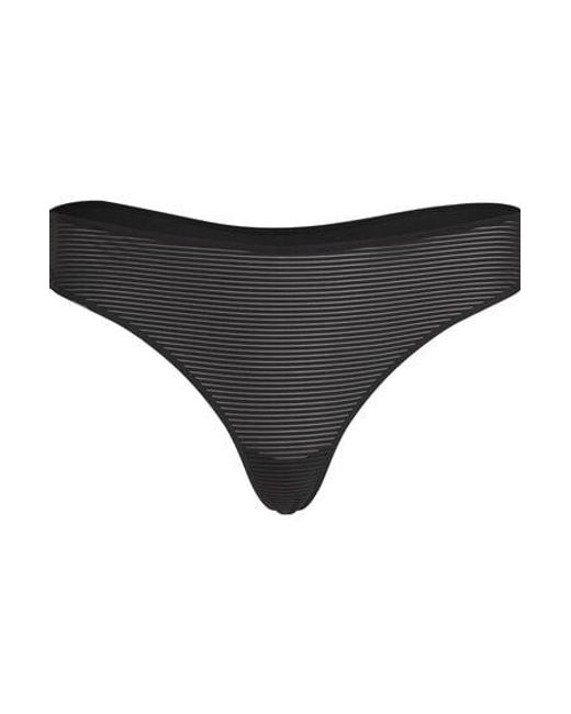 Hunkemöller Black Invisible Thong Stripe Mesh