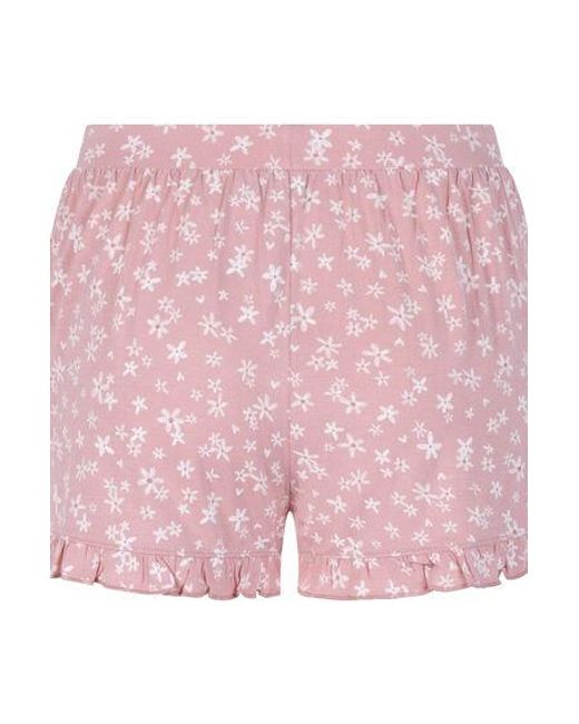 Hunkemöller White Jersey Ruffled Shorts