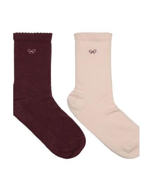Hunkemöller Purple 2 Pair Cotton Crew Socks