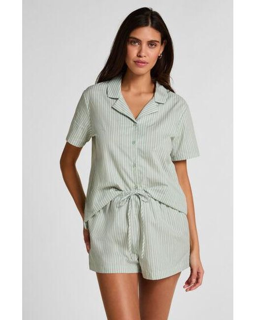 Hunkemöller Green Short Woven Stripe