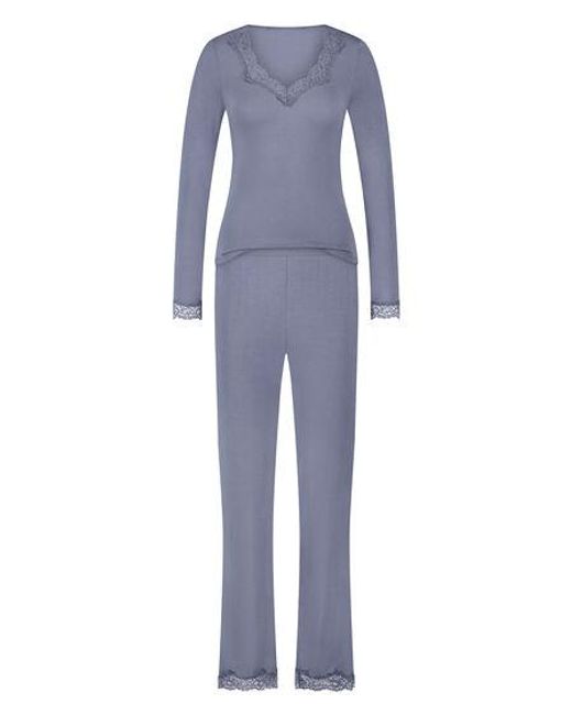 Hunkemöller Pyjama Set in het Blue