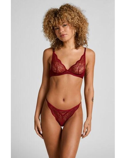 Hunkemöller String Isabelle in het Brown