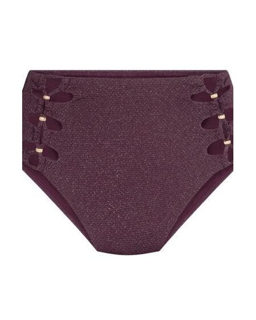 Hunkemöller Red Panama High Waisted Bikini Bottom