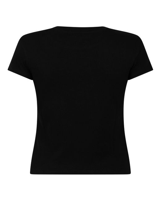 Hunkemöller Pyjama Top Korte Mouwen Rib in het Black