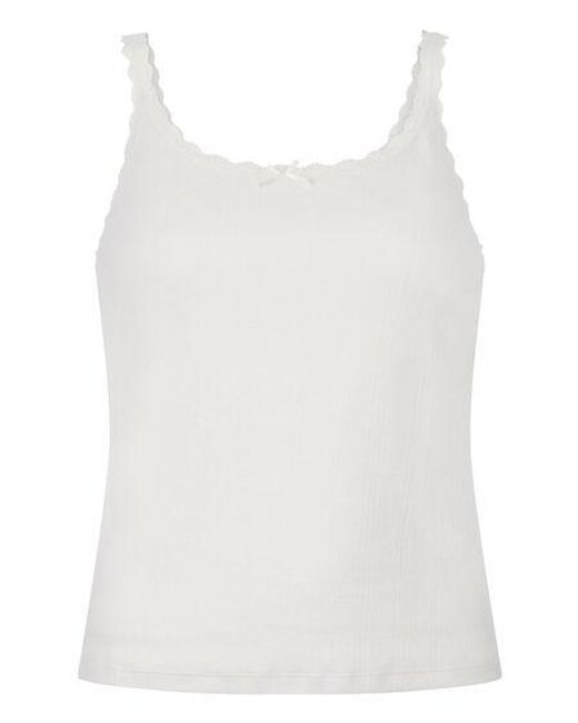 Hunkemöller White Pointelle Singlet
