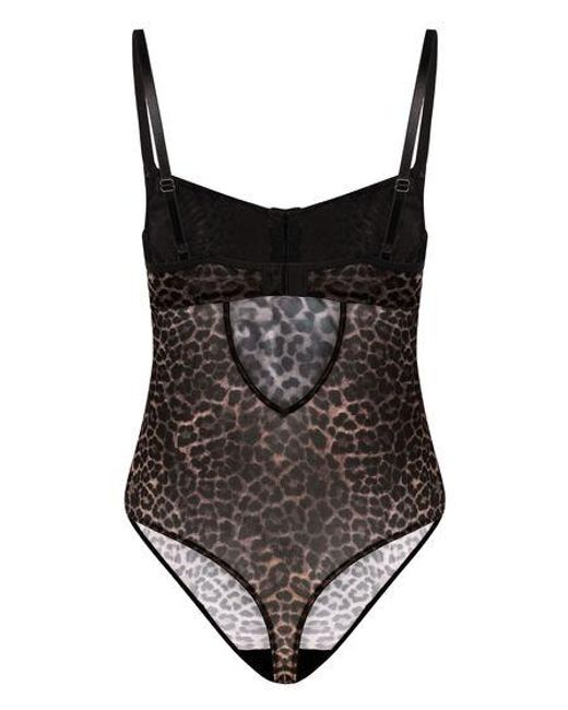 Hunkemöller Black Tara Leopard Body