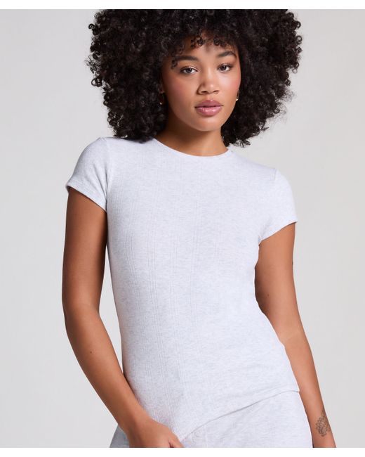 Hunkemöller Pointelle Top in het White
