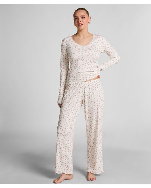 Hunkemöller Natural Gerippte Pyjamahose