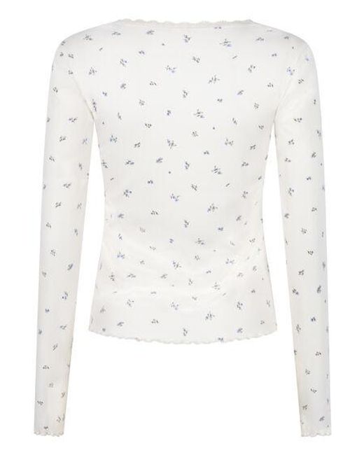 Hunkemöller White Daisy Pyjama Top