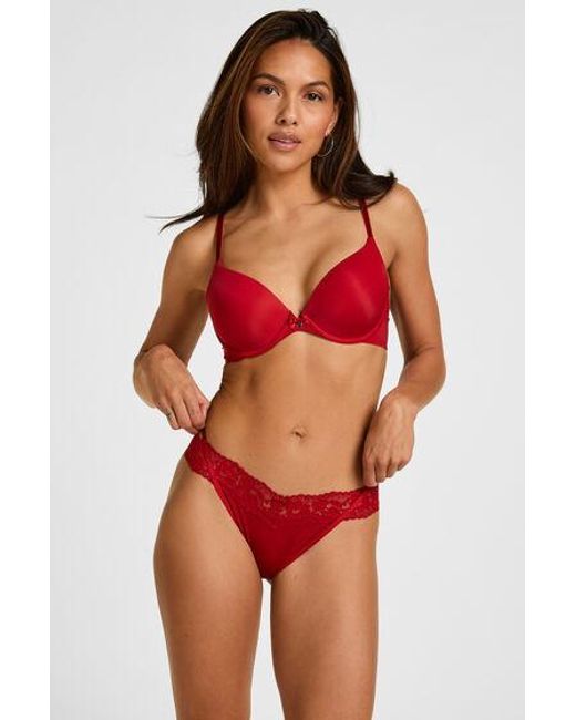 Hunkemöller Extra Lage V-String Elliena in het Red