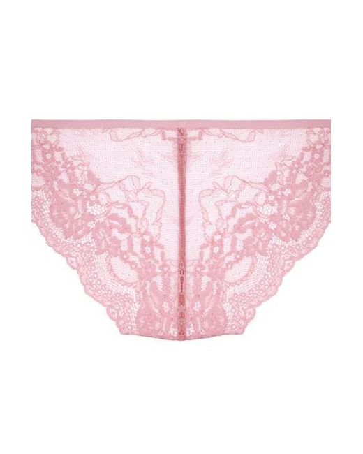 Hunkemöller Pink Invisible Lace Back Brazilian