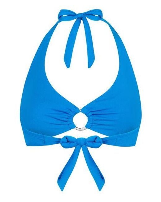 Hunkemöller Blue Porto Halter Bikini Top