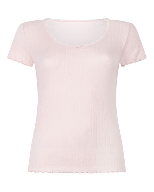 Hunkemöller Pointelle Top Met Kant in het Natural