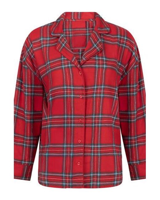 Hunkemöller Red Flannel Pyjama Top