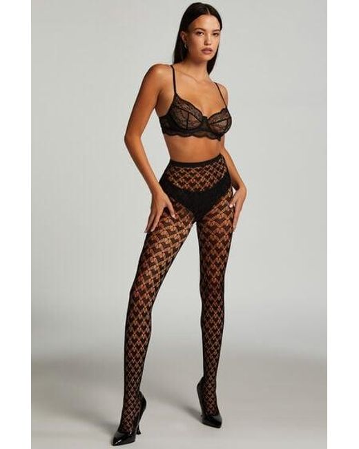 Hunkemöller Black Tights Fishnet Hearts