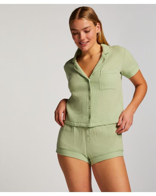 Pantalón corto de algodón Hunkemöller de color Green