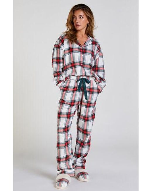 Hunkemöller White Flannel Pyjama Pants