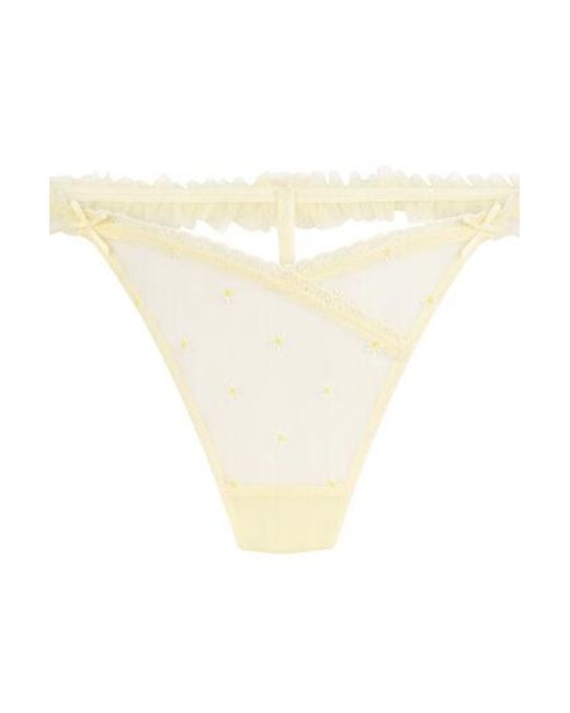 Hunkemöller Brown Highleg Thong Flora