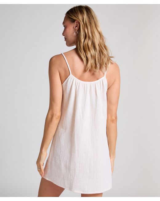 Vestido camisero de muselina Hunkemöller de color White