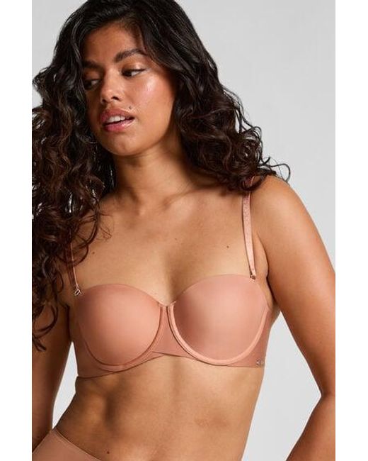 Hunkemöller Brown Jane Padded Underwired Strapless Bra