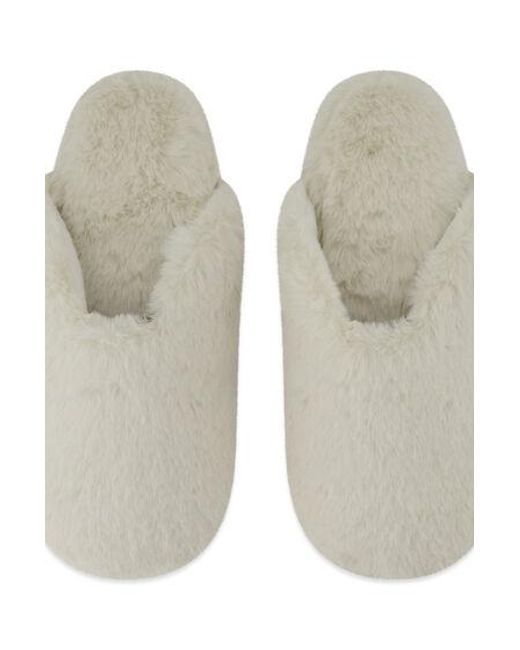 Hunkemöller White Teddy Mule Slipper