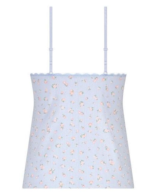 Hunkemöller White Cami Lace Top Pointelle
