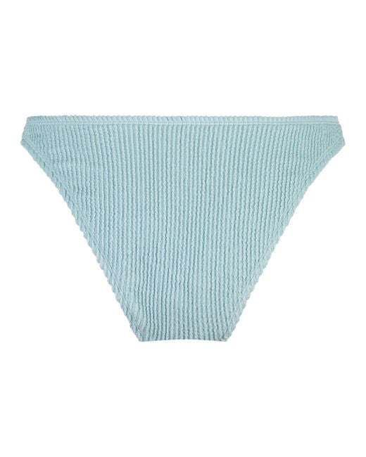 Hunkemöller Blue Crinkle Bikini Crop Top