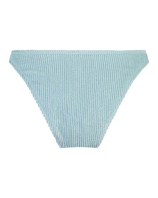 Hunkemöller Blue Bikini-Crop-Top Crinkle