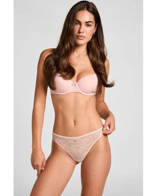 Hunkemöller Brown Highleg Thong Hailey