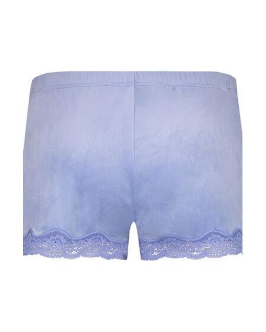 Hunkemöller Blue Velvet Lace Shorts
