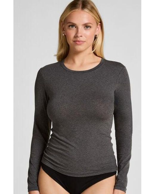 Hunkemöller Gray Longsleeved Shirt From Soft Cotton