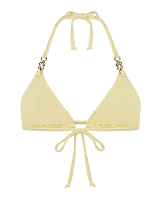 Hunkemöller Yellow Triangle Crochet Bikini Top