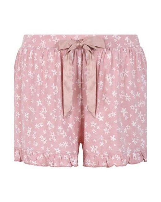 Hunkemöller White Jersey Ruffled Shorts