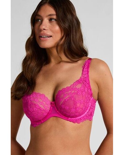 Hunkemöller Pink Daisy Non-Padded Underwired Bra