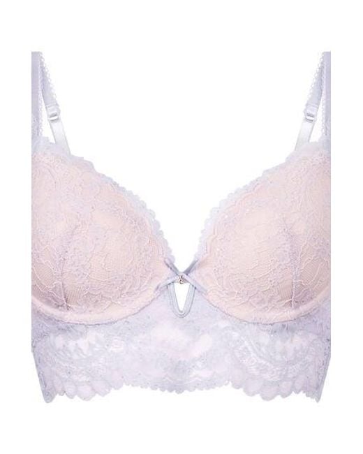 Hunkemöller White Isadora Padded Underwired Longline Bra