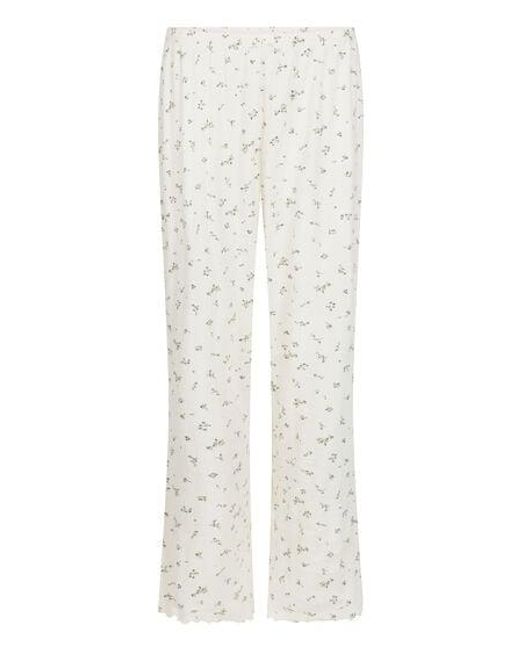 Hunkemöller White Pyjama Pant Loose Pointelle